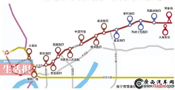 南寧BRT試點項目全線開工 有望今年底竣工試運營